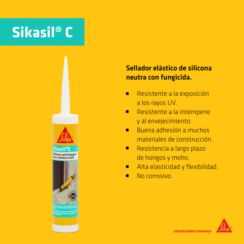 SIKASIL C TRANSPARENTE 12 CTR 280ML Novocolor S A