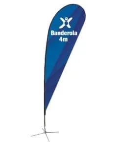 BANDEROLA TIPO PLUMA DE 4 METROS