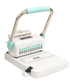 MAQUINA PARA ENCUADERNAR CINCH BLANCO/TURQUESA (AGUJEROS REDONDOS)