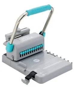 MAQUINA PARA ENCUADERNAR CINCH GRIS/TURQUESA (AGUJEROS REDONDOS)