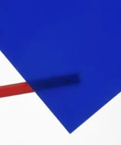 PLANCHA DE ACRÍLICO TRANSPARENTE AZUL DE 2MM
