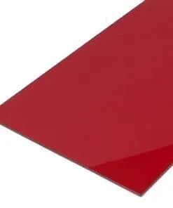 PLANCHA DE ACRÍLICO TRANSPARENTE ROJO DE 2MM