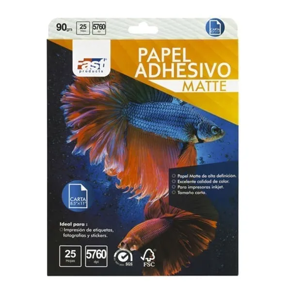 Hojas adhesivas matte 25 unidades