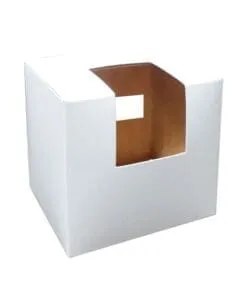 CAJA DE CARTÓN CON VENTANA PARA TAZA CERÁMICA