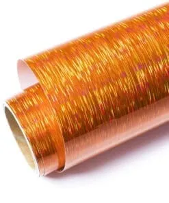 VINIL BRUSHED HOLLOGRAPHIC ORANGE DE 12″ PULGADAS X 1.52MTS