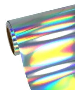 VINIL GLOSSY HOLOGRAPHIC SILVER DE 12″ PULGADAS X 1.52MTS