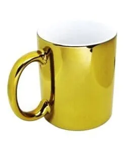 TAZA METALICA DORADA PARA SUBLIMAR