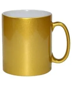 TAZA PERLADA DORADA PARA SUBLIMAR