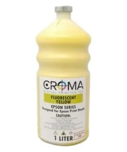 LITRO DE TINTA PARA SUBLIMACION CROMA COLOR AMARILLO FLUORESCENTE