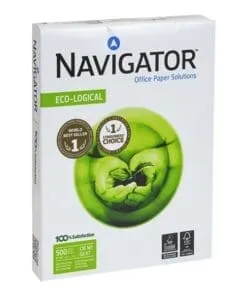 PAQUETE DE 500 HOJAS BOND ECOLOGICAS NAVIGATOR TAMAÑO OFICIO