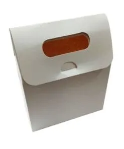 CAJA DE CARTÓN KRAFT LONCHERA CON VENTANA