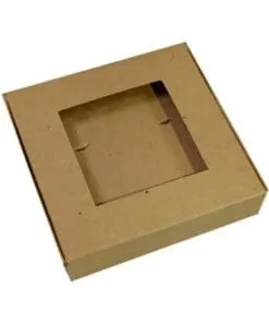 CAJA DE CARTÓN KRAFT JOYERO CUADRADO 3" PULGADAS