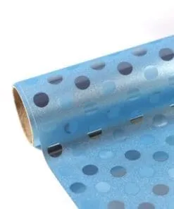 VINIL CIRCLE GLITTER LIGHT BLUE DE 12" PULGADAS X 1.52MTS