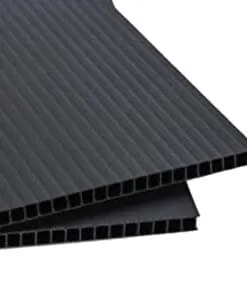 PLANCHA DE COROPLAST NEGRO DE 3MM