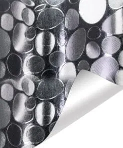 VINIL 3D COBBLESTONE PATTERN SILVER DE 60" PULGADAS