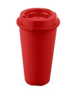 VASO PLASTICO PARA CAFÉ COLOR ROJO