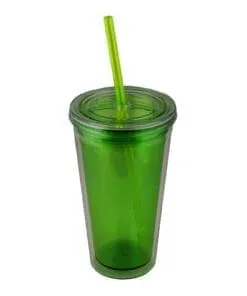 VASO DOBLE PARED COLOR VERDE 2O ONZAS