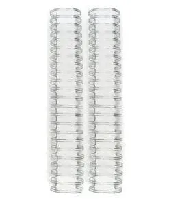 ESPIRAL PARA ENCUADERNAR 1" PULGADA COLOR PLATEADO 2 PIEZAS