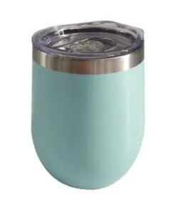 VASO TUMBLER WINE DE 12 ONZAS COLOR AQUA GLITTER