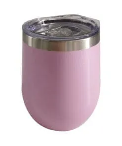 VASO TUMBLER WINE DE 12 ONZAS COLOR ROSA GLITTER
