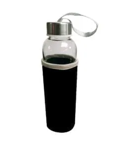 PACHON DE VIDRIO DE 500ML CON FUNDA DE NEOPRENO NEGRO
