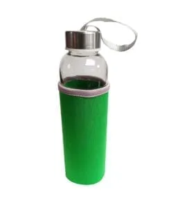 PACHON DE VIDRIO DE 500ML CON FUNDA DE NEOPRENO VERDE