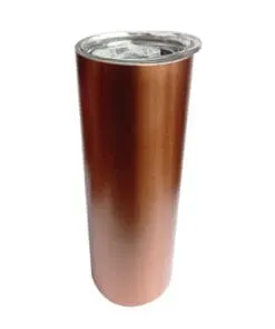 VASO DE ACERO INOXIDABLE COLOR ROSA ORO DE 20 ONZAS