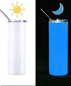 TUMBLER COLOR CHANGING GLOW BLANCO A AZUL FLUORESCENTE