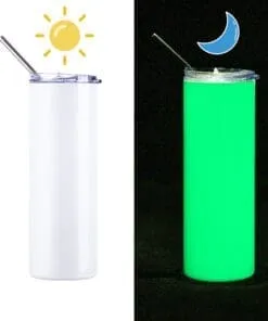 TUMBLER COLOR CHANGING GLOW BLANCO A VERDE FLUORESCENTE