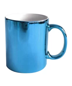 TAZA METALICA CELESTE PARA SUBLIMAR