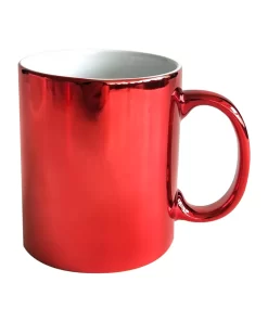 TAZA METALICA ROJA PARA SUBLIMAR