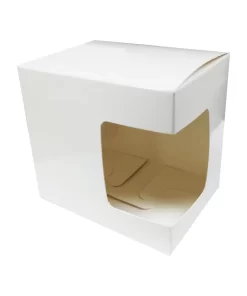 CAJA SUBLIMABLE BLANCA CON VENTANA PARA TAZA DE 11 ONZAS
