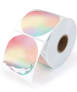 ROLLO DE ETIQUETA TERMICA GUIRNALDA ARCOIRIS