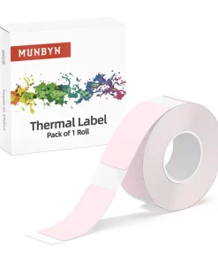 ROLLO DE ETIQUETA TERMICA MINI ROSADA