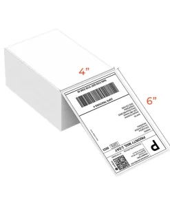 ROLLO DE ETIQUETA TERMICA CUADRADA BLANCA