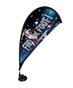 MINI BANDEROLA TIPO GOTA CON VENTOSA DE SUCCION