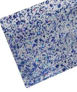 MINI PLANCHA DE ACRÍLICO GLITTER TRANSPARENTE AZUL