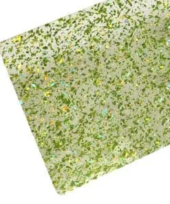 MINI PLANCHA DE ACRÍLICO GLITTER TRANSPARENTE VERDE