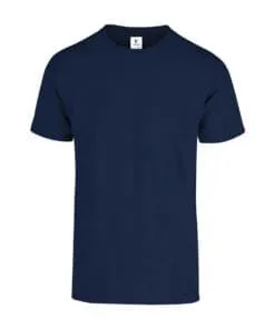 PLAYERA PESO COMPLETO CUELLO REDONDO MANGA CORTA COLOR AZUL MARINO TALLA S