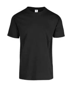 PLAYERA PESO COMPLETO CUELLO REDONDO MANGA CORTA COLOR NEGRO TALLA S