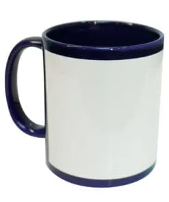 TAZA BICOLOR AZUL CON VENTANA SUBLIMABLE
