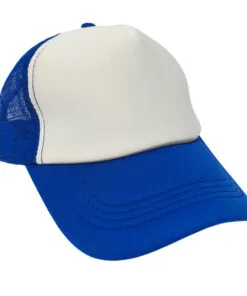 GORRA SUBLIMABLE TIPO CAMIONERO CON MALLA DE COLOR AZUL