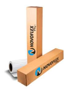 VINIL BLANCO BRILLANTE FONDO GRIS NOVO-FLEX PLUS DE 1.52MTS X 50MTS