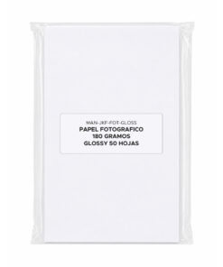 PAQUETE DE 50 HOJAS FOTOGRAFICO GLOSSY 180 GRAMOS