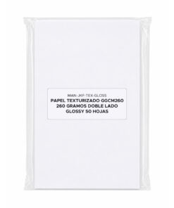 PAQUETE DE 50 HOJAS TEXTURIZADAS GLOSSY DOBLE LADO 260 GRAMOS