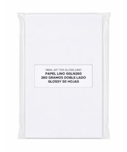 PAQUETE DE 50 HOJAS TEXTURA LINO GLOSSY DOBLE LADO 260 GRAMOS