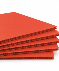 PLANCHA DE COROPLAST ROJO DE 4MM